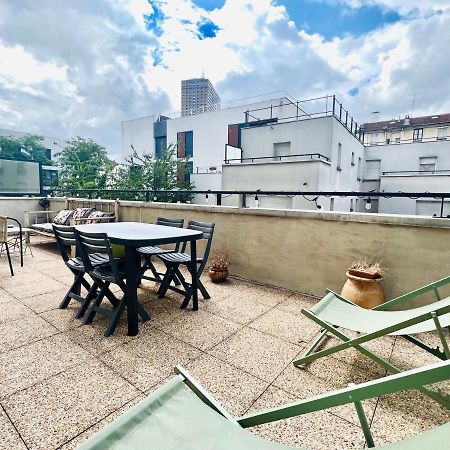 Bel Appartement Avec Terrasse Pantin Buitenkant foto