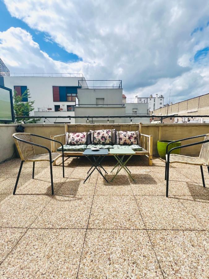 Bel Appartement Avec Terrasse Pantin Buitenkant foto