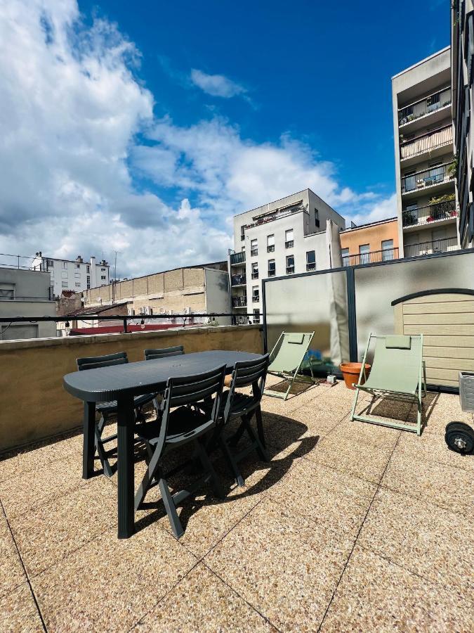 Bel Appartement Avec Terrasse Pantin Buitenkant foto