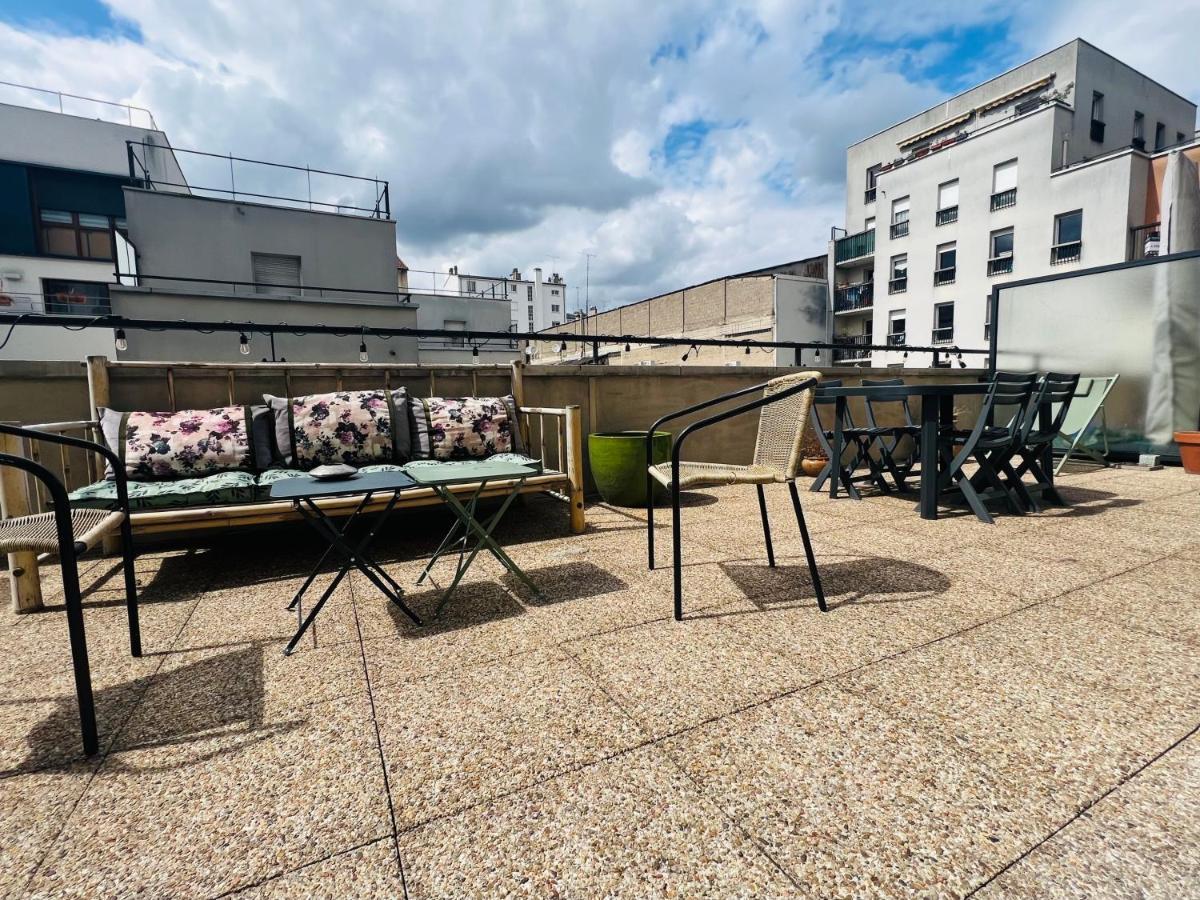 Bel Appartement Avec Terrasse Pantin Buitenkant foto